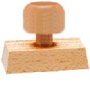 Holzstempel mit Textplatte